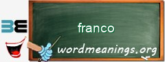 WordMeaning blackboard for franco